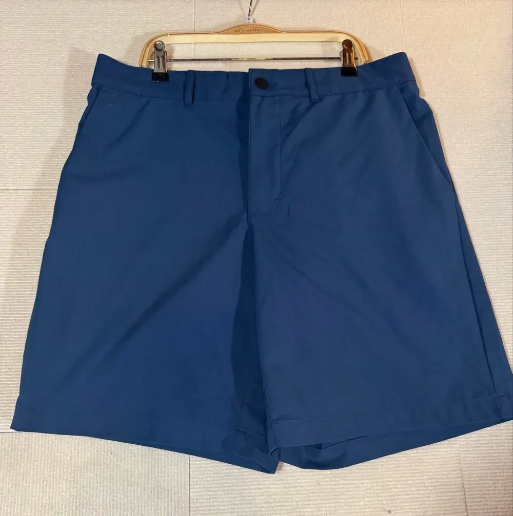 Gerry Men's 34 Shorts with Zip Tech Pocket  Lightweight Golf Stretch Blue 30 UPF